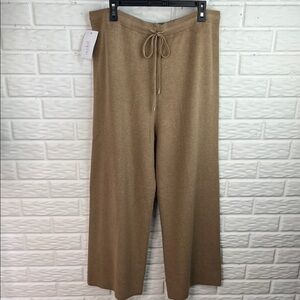 Isabel by Ingrid & Isabel Tan Ribbed Knit Lounge Wide Leg Pants Size XL NWT